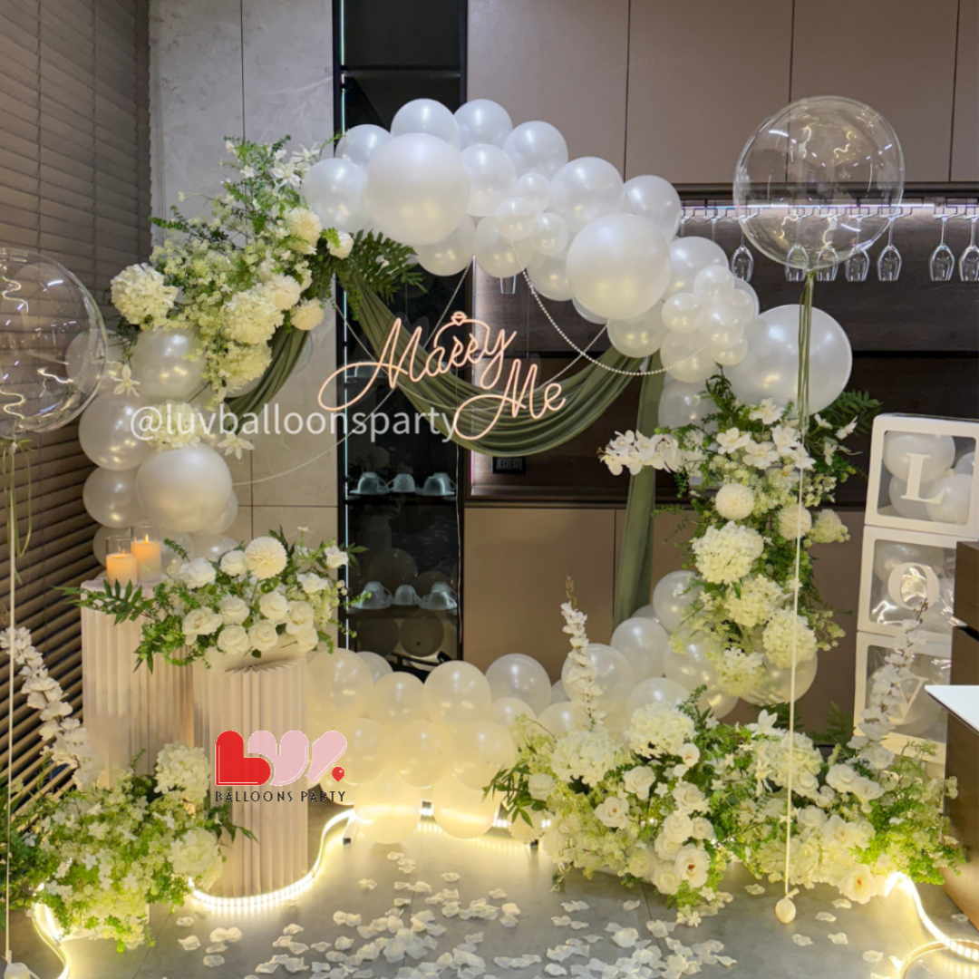 求婚佈置推薦|綠野仙蹤|圓形拱門求婚|懂愛花藝氣球派對